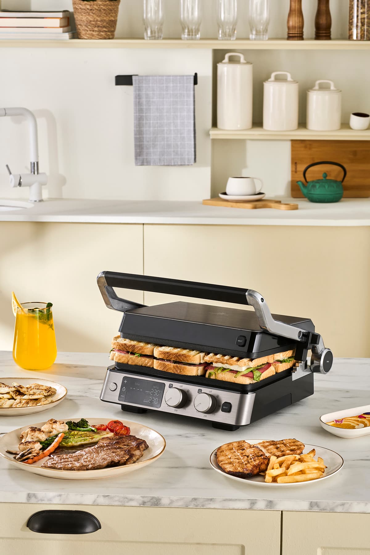 Grill and Toaster Inox 2008 with 6-disk capacity